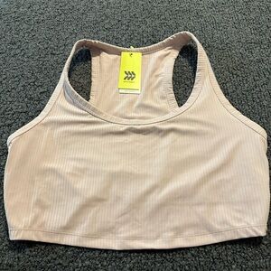 All in motion XXL rib racer long live light pink bra